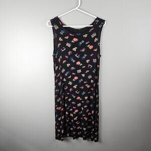 Y2K Black Midi Dress Beach Inspired Sunglasses & Floral Print